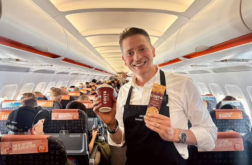 Major coffee brand now available on EasyJet flights as new onboard drinks range launches